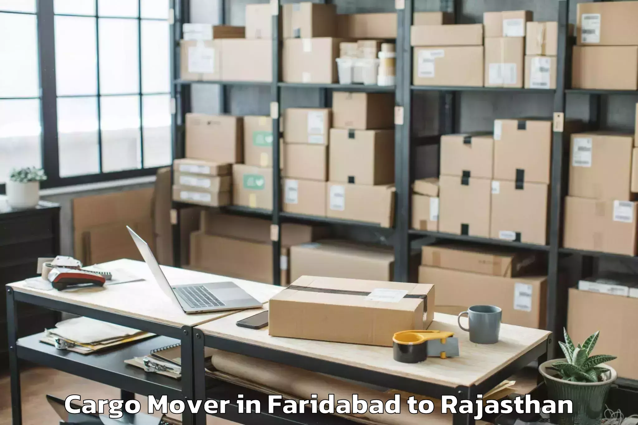 Affordable Faridabad to Madhav University Pindwara Cargo Mover